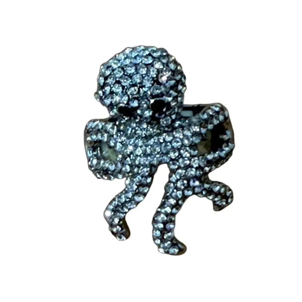 Sparkle‎ 1.5 inch tall Octopus Stretch Band Fashion Ring